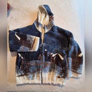 Denali Vintage Sherpa women's Large reversible fleece jacket thick, VGUC